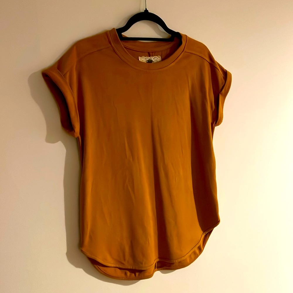 Burnt Orange Faux Suede Top